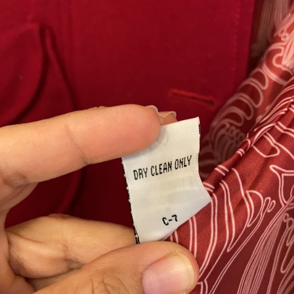 Red Wool Blend Fall Coat - Picture 8 of 8